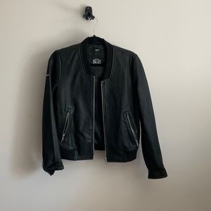 Black super dry bomber jacket